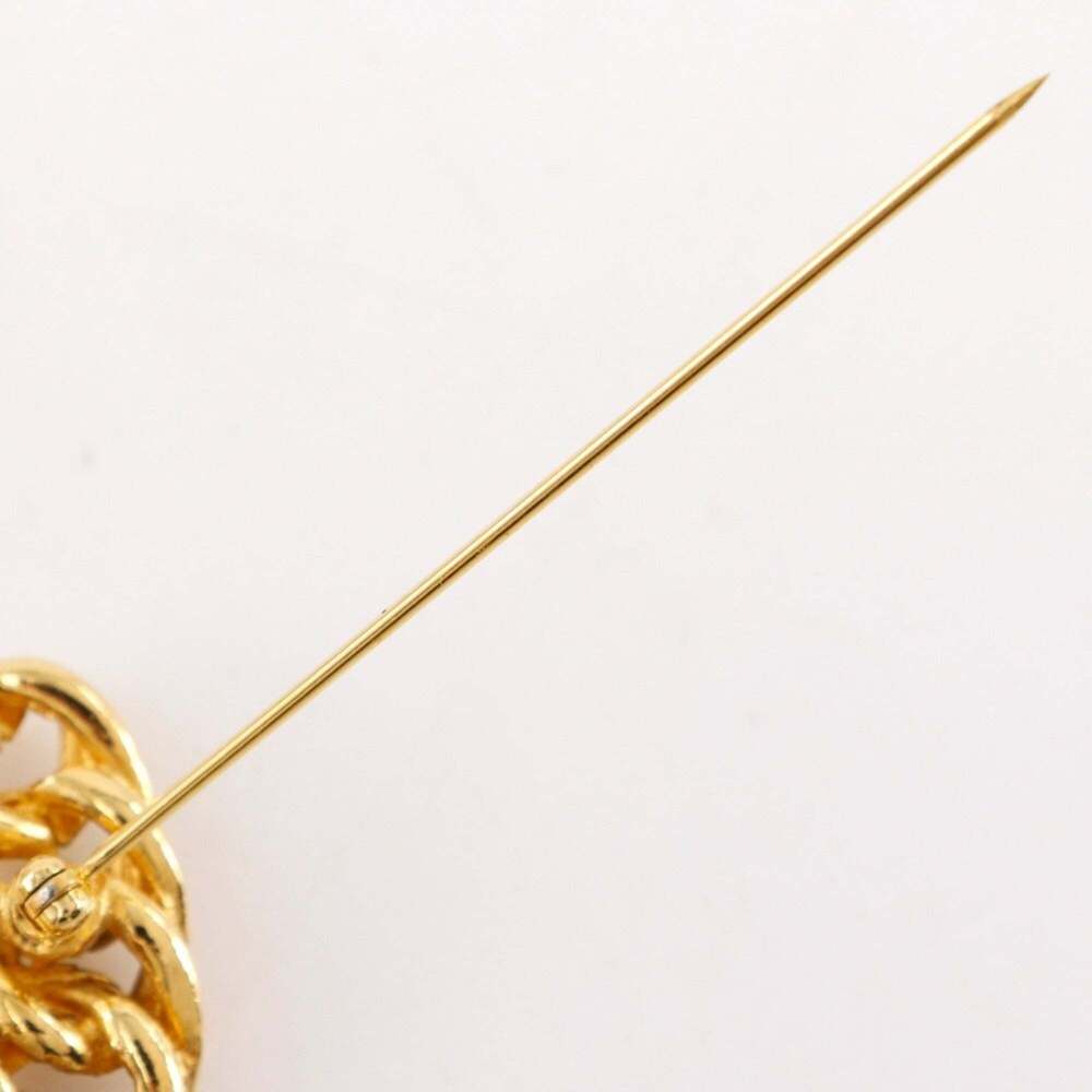 CHANEL Gold Logo Brooch - Picture 3 of 6